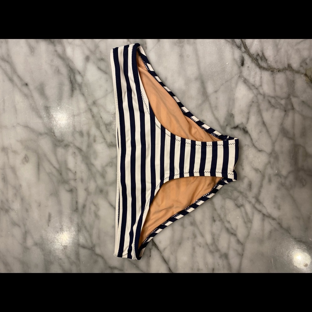 JCrew striped bikini bottoms